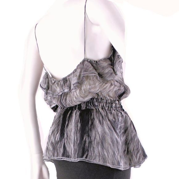 Vintage DOLCE & GABBANA Printed Silk Camisole Top w/Ruffles 2008 Fall NWT - Picture 5 of 9